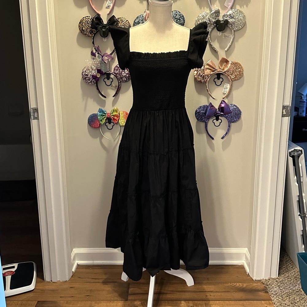 Smocked Bodice Midi Dress NWOT